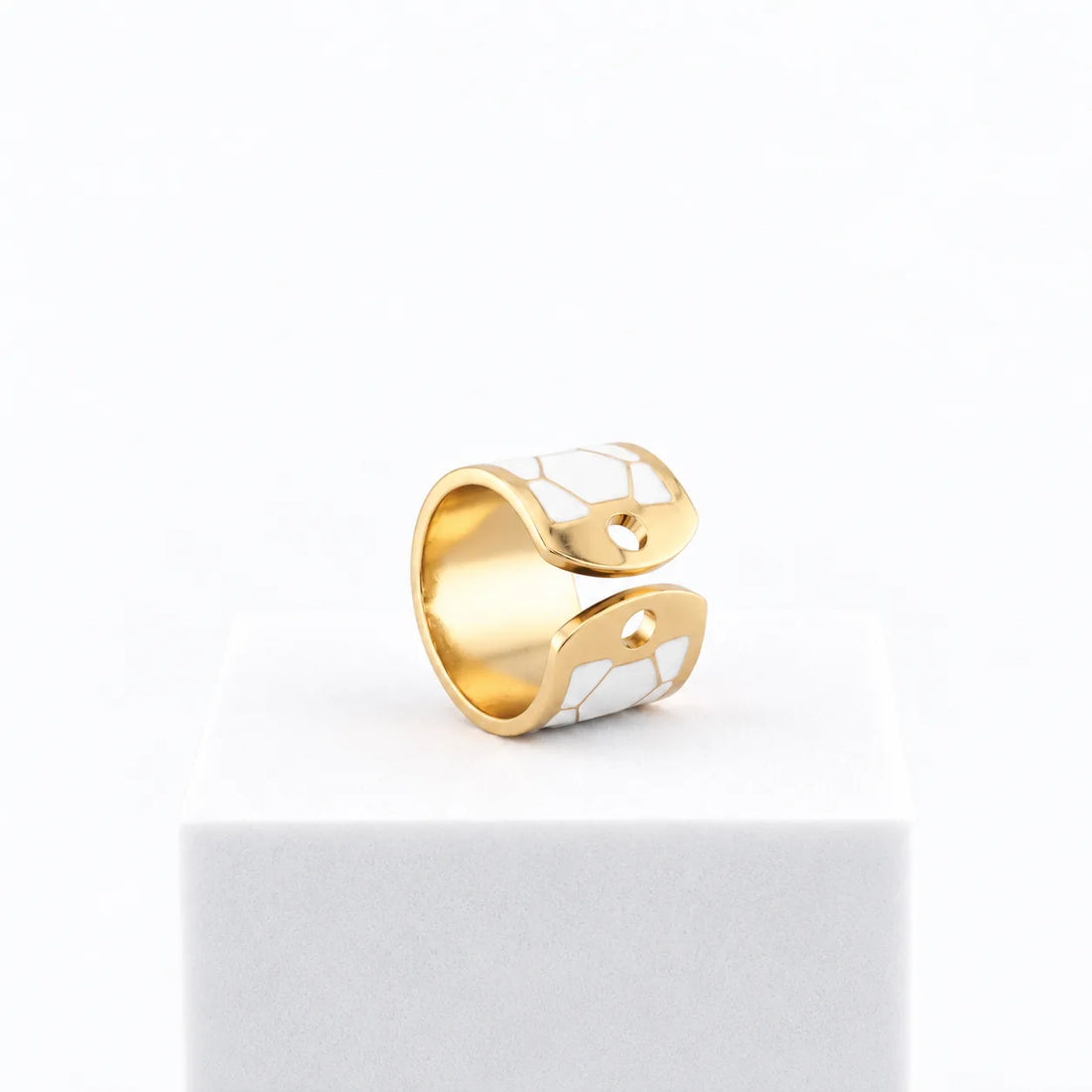 Black &amp; White ring h 1.5 cm n. 5