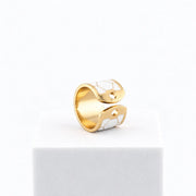 Black &amp; White ring h 1.5 cm n. 5
