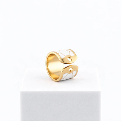 Black &amp; White ring h 1.5 cm n. 5
