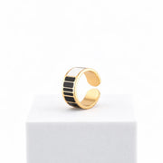 Black &amp; White ring h 1 cm n.22
