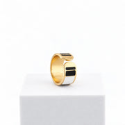 Black &amp; White ring h 1 cm n.22