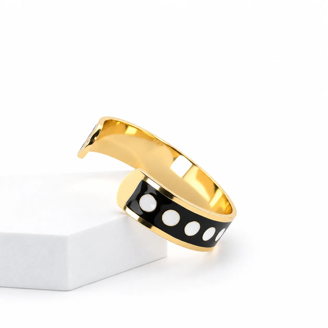 Bracciale nero Pois cm 1,5 cm