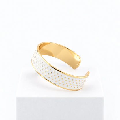 Bracciale bianco Puntini cm 1,5 cm