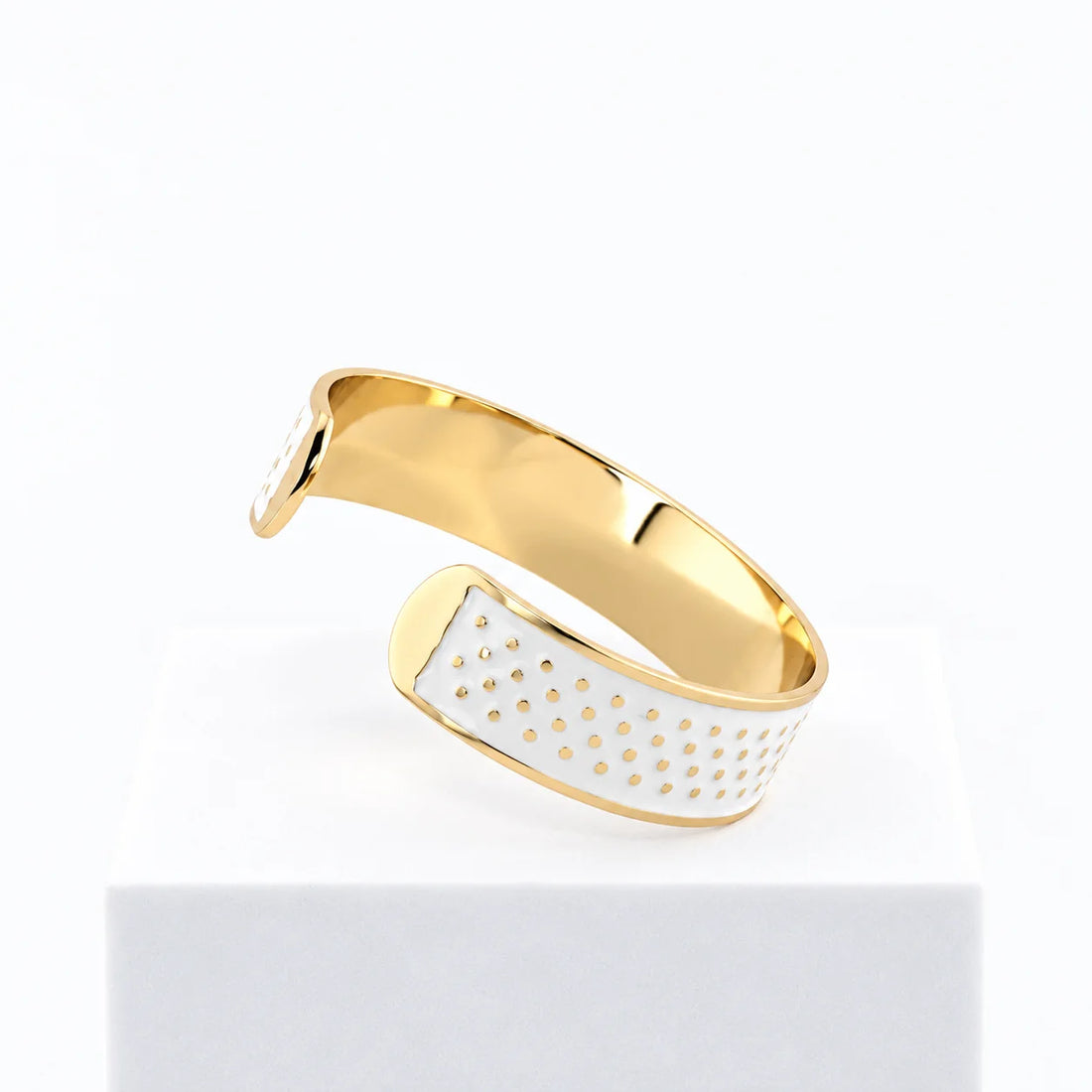 Bracciale bianco Puntini cm 1,5 cm