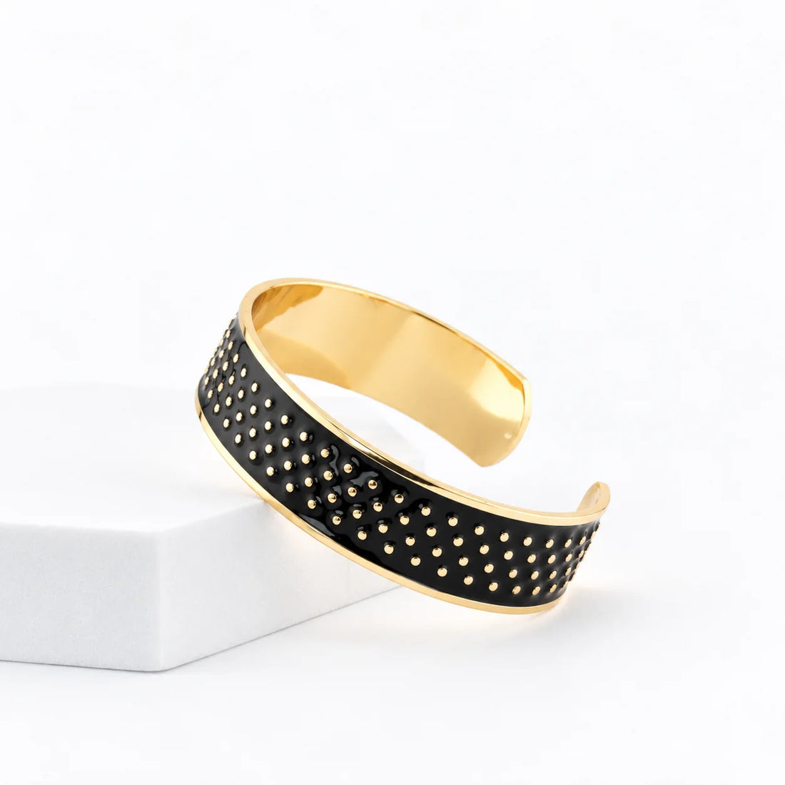 Bracciale nero Puntini cm 1,5 cm