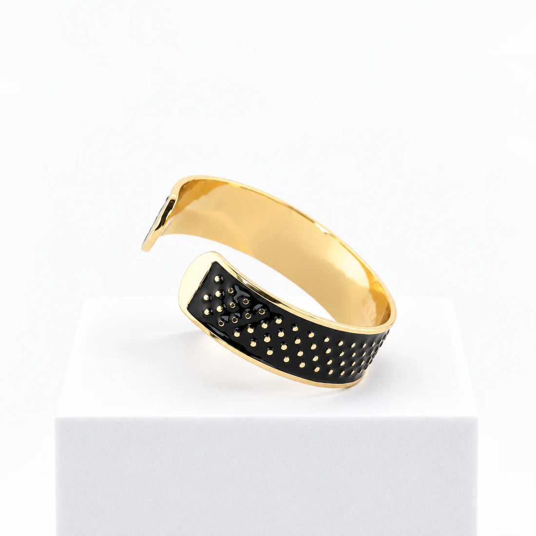 Bracciale nero Puntini cm 1,5 cm