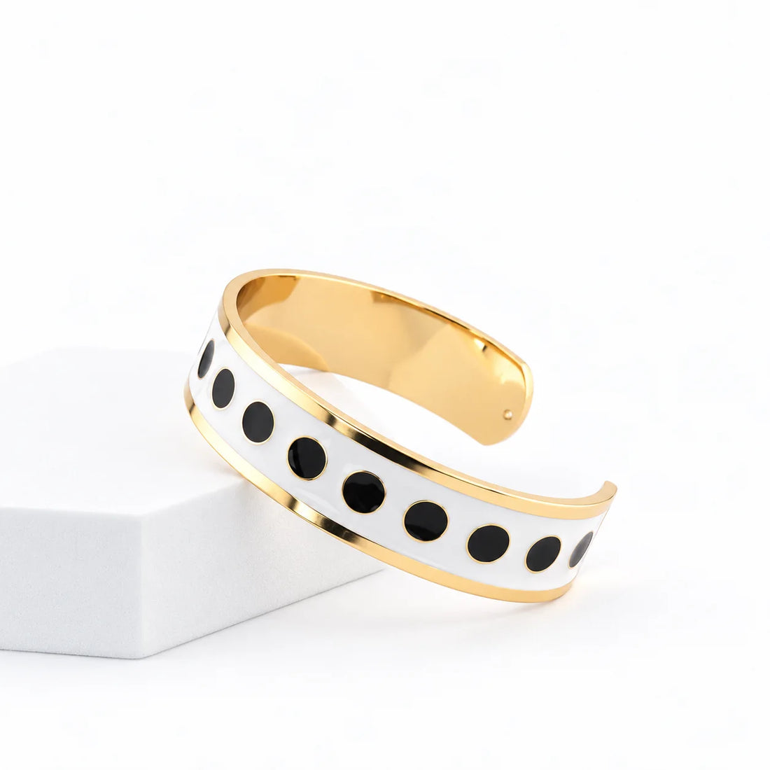 Black &amp; White bracelet h 1.5 cm n.15