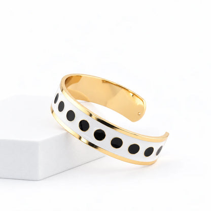 Black &amp; White bracelet h 1.5 cm n.15