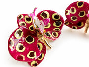 Milk Orchid and Sunflower Earrings, size 3 cm
