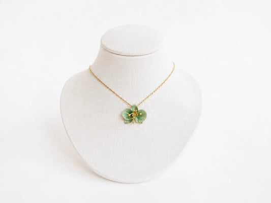 Collar Orquídea Verde Menta, 2 cm