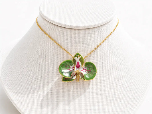 Green Aloe Orchid Choker Size 3cm