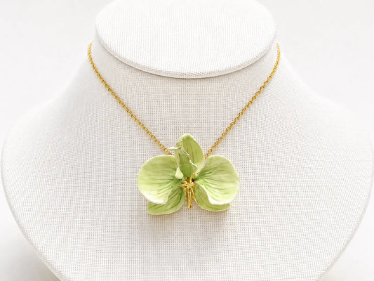 'Pistachio and Milk' Orchid Choker, size 4 cm