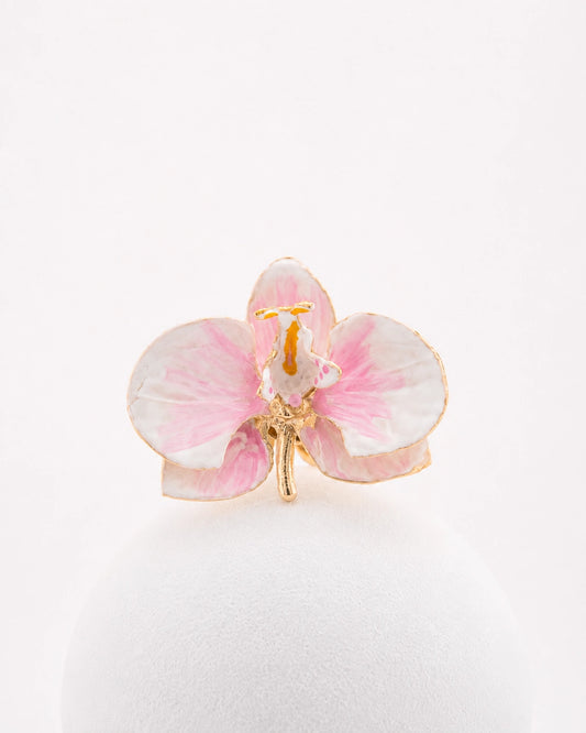 Anello Orchidea Latte e Ciclamino