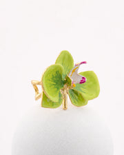 Anillo Orquídea 'Pistacho' tamaño 4 cm