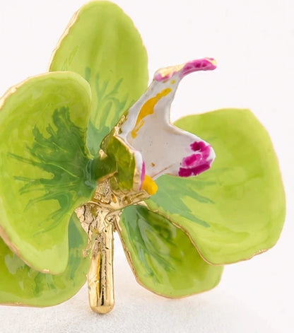 Pendientes Orquídea Leche y Girasol tamaño 3 cm