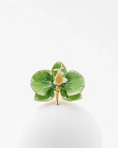 Orchid Ring 'Mint' size 4 cm