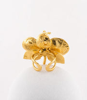 Anello Orchidea Verde Aloe e Geranio