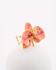 'Antique Pink' Orchid Ring, size 4 cm