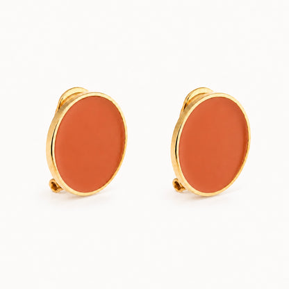 'Foliage' enamel earrings