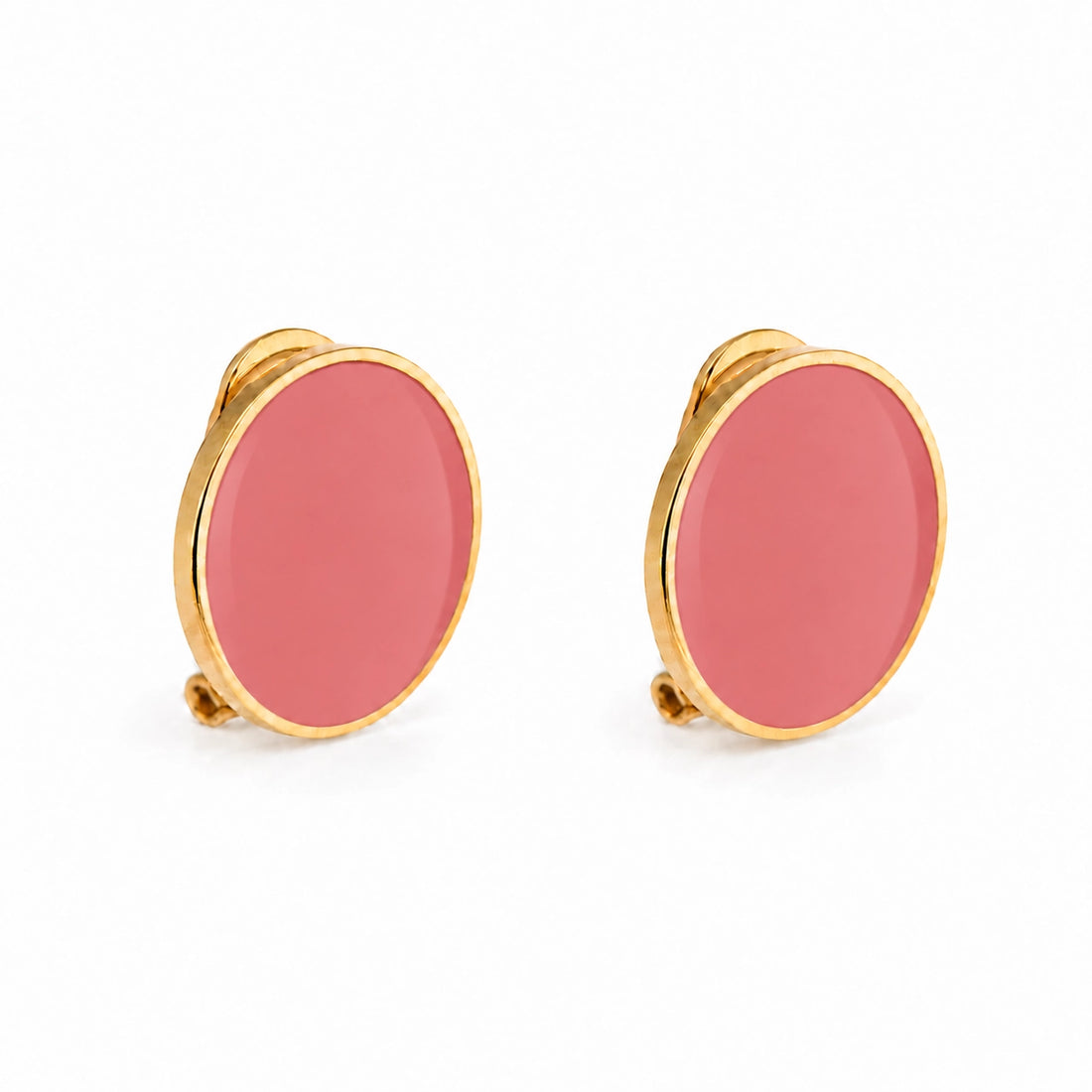'Pastel Pink' enamel earrings
