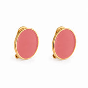 'Pastel Pink' enamel earrings