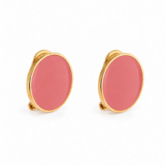 Pendientes de esmalte 'Rosa Pastel'