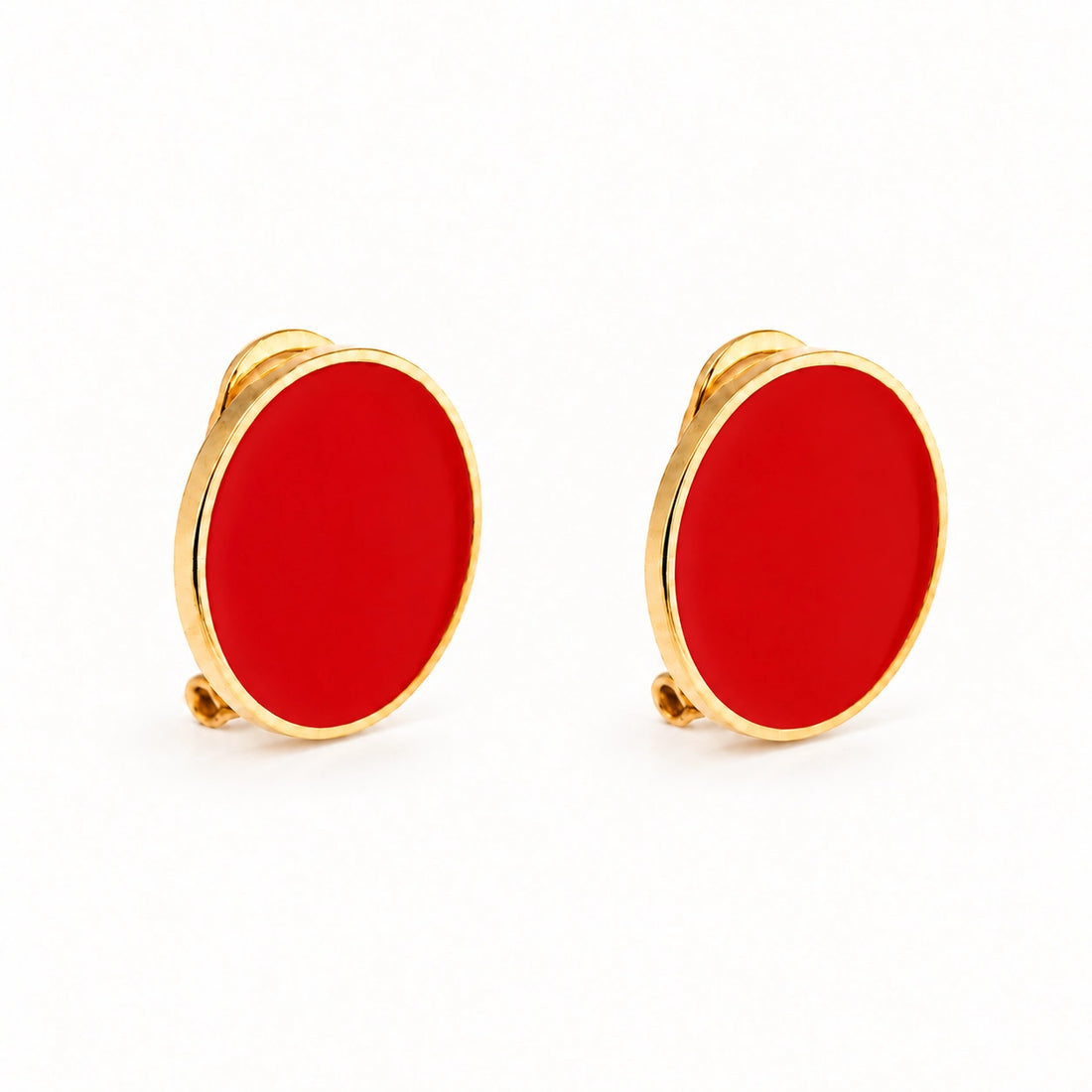 'Valentino Red' enamel earrings