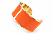 30mm 'Coral Orange' Enamel Bracelet