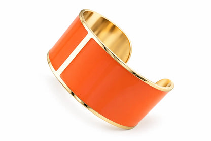 30mm 'Coral Orange' Enamel Bracelet