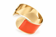 30mm 'Coral Orange' Enamel Bracelet