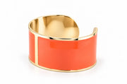 30mm 'Coral Orange' Enamel Bracelet