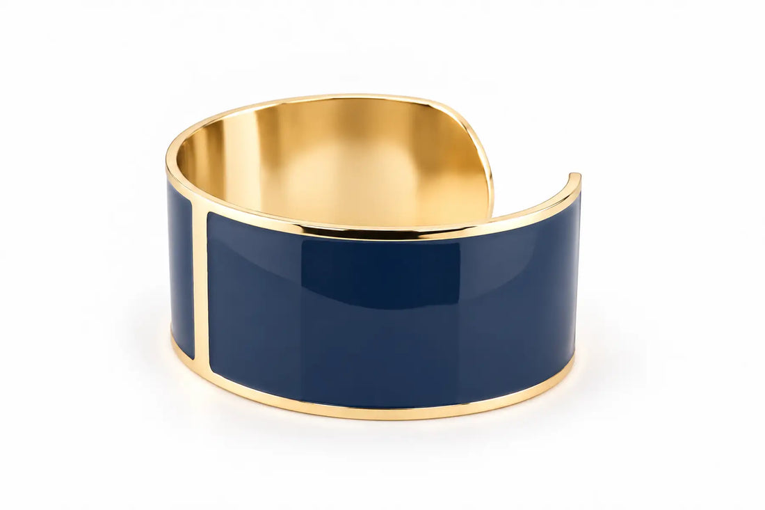 'Blue Armani' Enamel Bracelet, 30 mm
