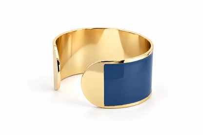 Prussian Blue Enamel Bracelet, 30mm
