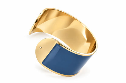 Prussian Blue Enamel Bracelet, 30mm