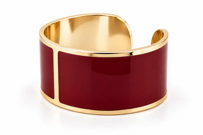 Burgundy Enamel Bracelet, 30mm