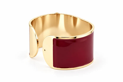 Burgundy Enamel Bracelet, 30mm