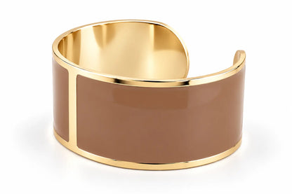 Enamel Bracelet L 30mm 'Caffellatte'