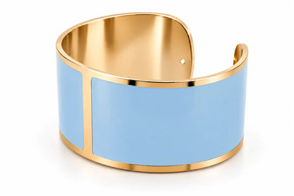 Pulsera Esmalte Ancho 30 mm 'Azul cielo pastel'