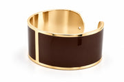 Enamel Bracelet L mm 30 'Chocolate'