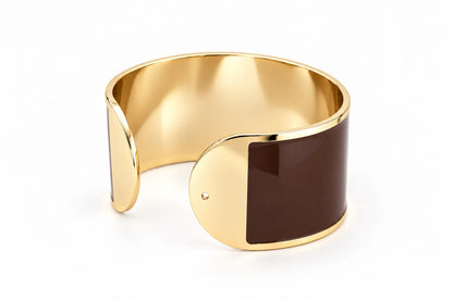 Enamel Bracelet L mm 30 'Chocolate'