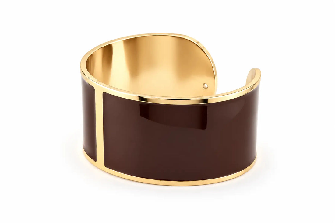 Enamel Bracelet L mm 30 'Chocolate'