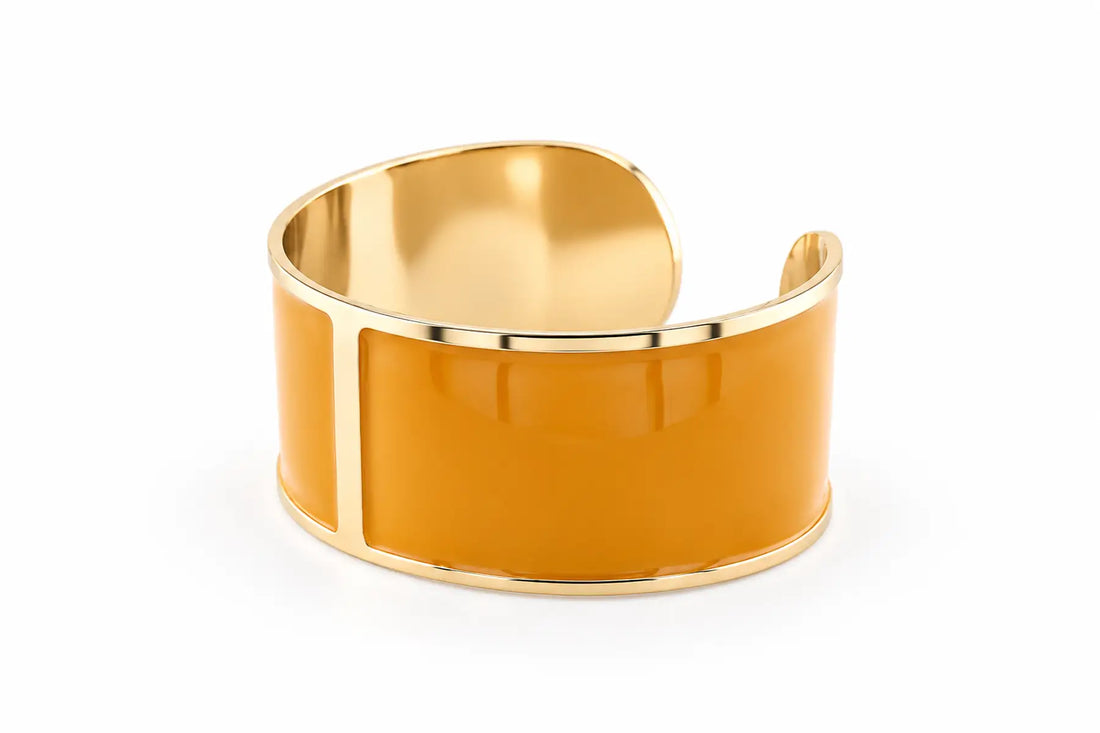 Pulsera de esmalte L 30 mm 'Cúrcuma'
