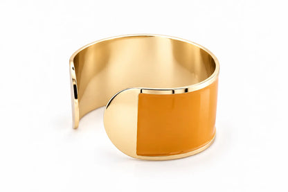 Pulsera de esmalte L 30 mm 'Cúrcuma'
