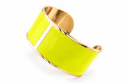 30mm 'Highlighter Yellow' Enamel Bracelet