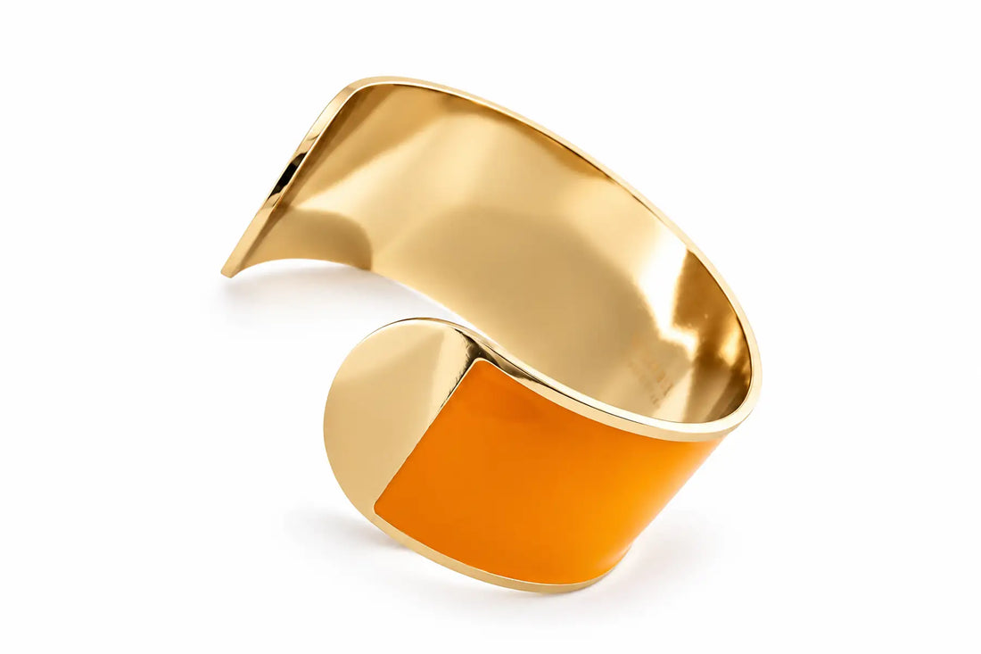 Enamel Bracelet L 30mm 'Sunflower'
