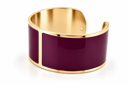 Enamel bracelet L mm 30 'Plum'