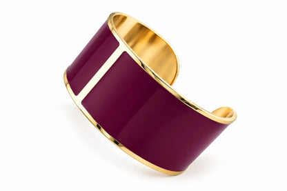 Enamel bracelet L mm 30 'Plum'