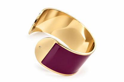 Enamel bracelet L mm 30 'Plum'