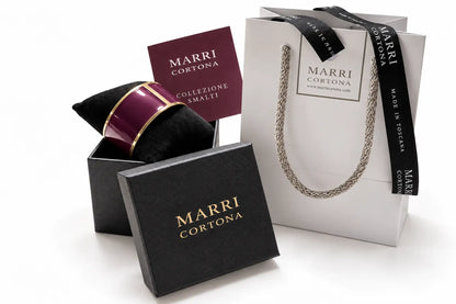 Enamel bracelet L mm 30 'Plum'
