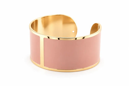 Antique Pink Enamel Bracelet, 30mm